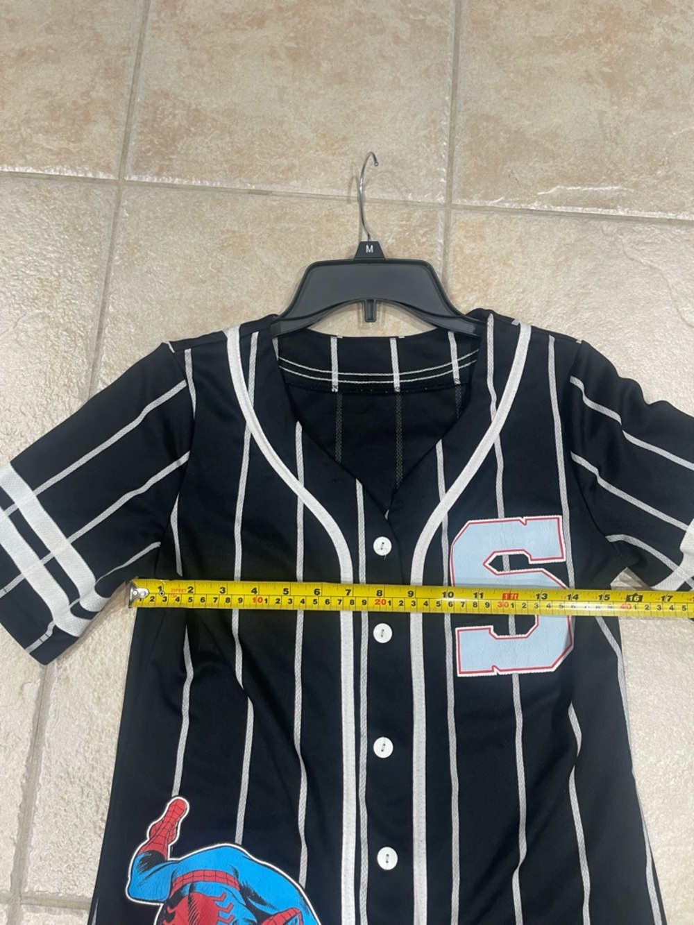 Marvel Spider-Man Button Down Baseball Jersey OSFM In Excellent Condition - Picture 6 of 6